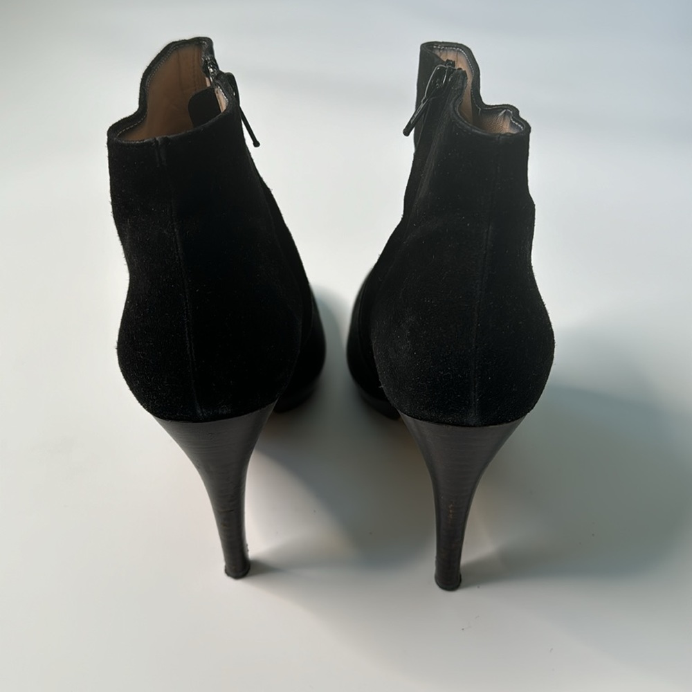 Black Suede Ankle Boots « Stivale » Shoe Boots, Luxury by Luca Luca, Size 10 - Picture 3 of 13